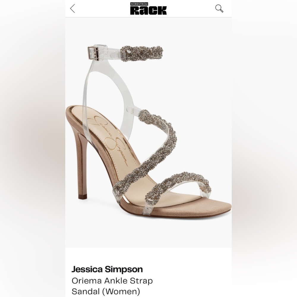 Ankle Strap Sandal with Rhinestones